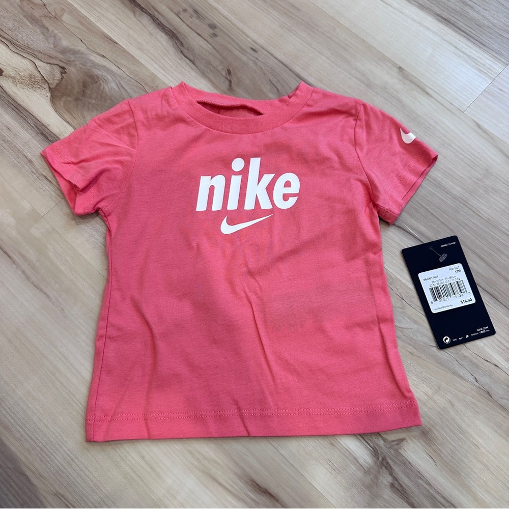 Nike Coral Pink Logo T-Shirt 12 months